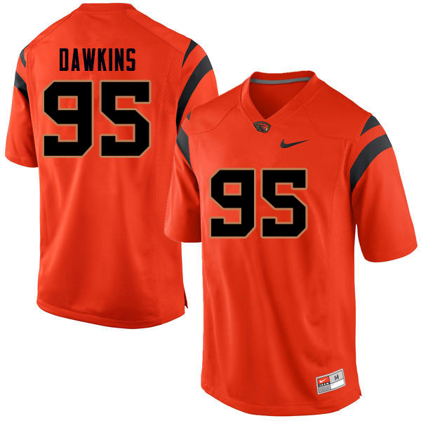 Men #95 Keishon Dawkins Oregon State Beavers College Football Jerseys Sale-Orange